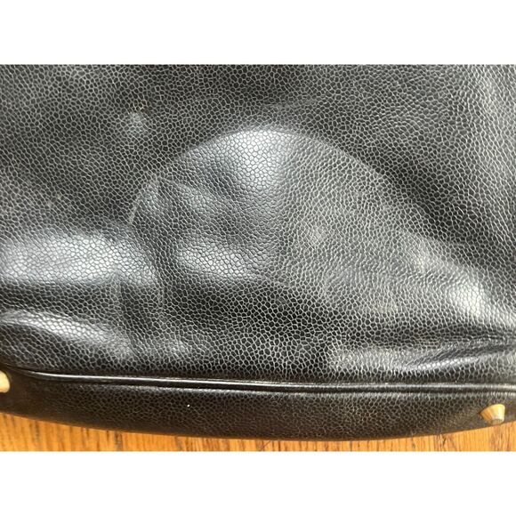 Vintage NINA RICCI Black Leather Shoulder Tote Handbag Bag   Women's Size Medium - Picture 12 of 12